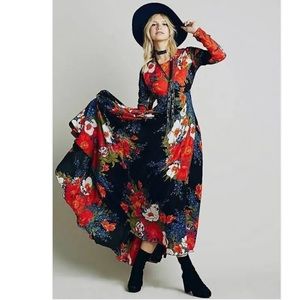 Free People First Kiss Floral Maxi Dress